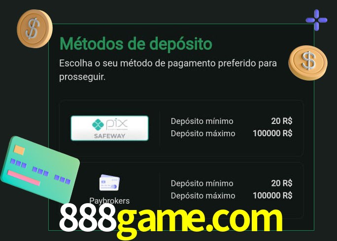 O cassino 888game.com oferece uma grande variedade de métodos de pagamento